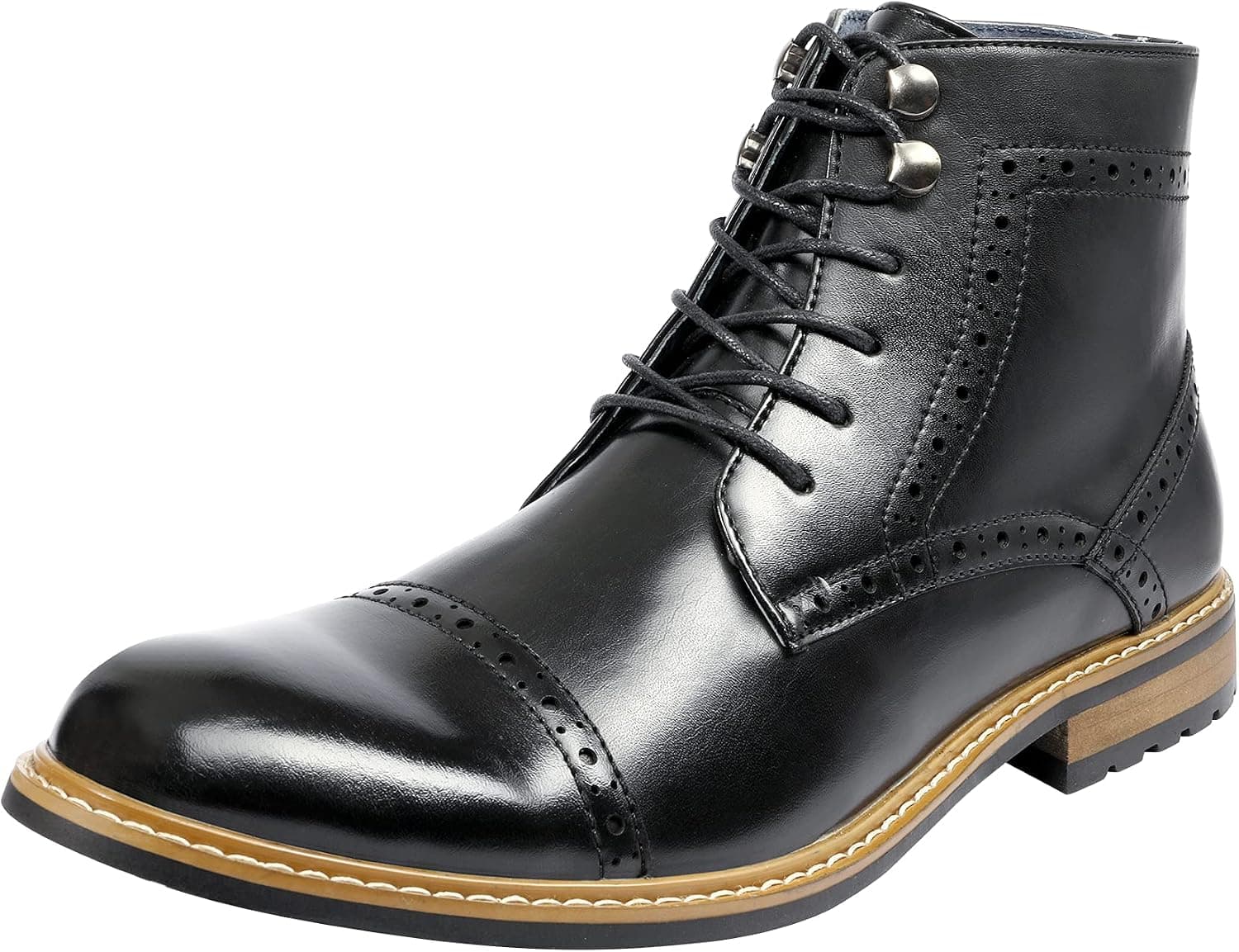 Bruno Marc Men's Dress Ankle Motorcycle Boots