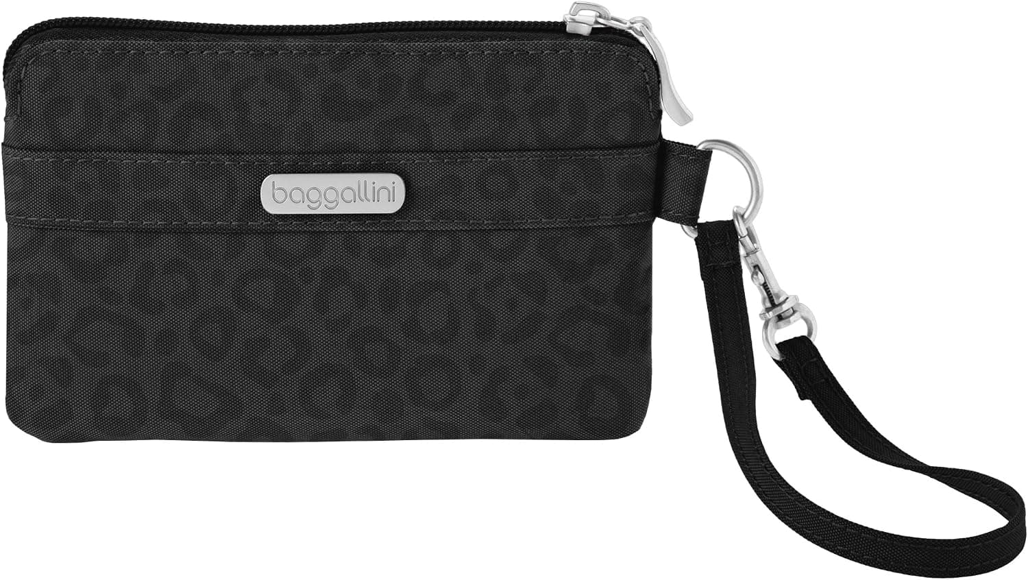 Baggallini Union Coin Purse, Black Cheetah, One Size