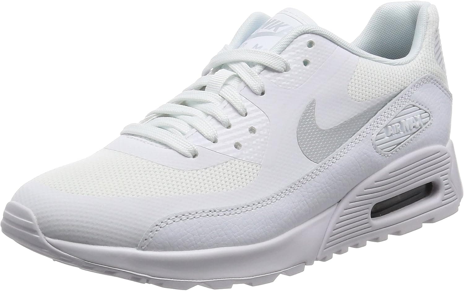 Nike Women's Air max 90 Ultra 2.0 White/Metallic Platinum 881106-101 (Size: 8)