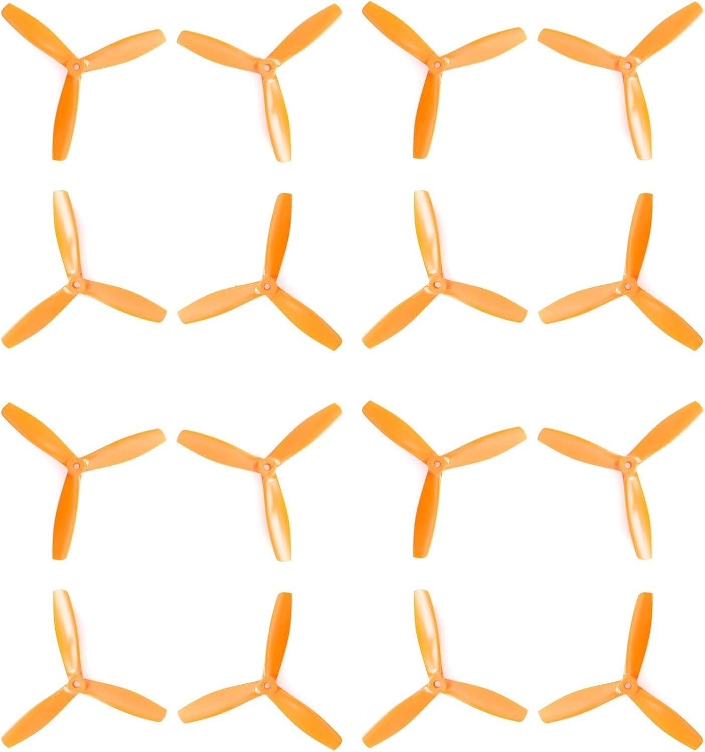 RAYCorp Genuine Gemfan 6045 3-Blades (6x4.5x3) Propellers 16 Pieces(8CW, 8CCW) Orange - Polycarbonate 6-inch Tri Blades Quadcopters & Mutlirotors Props Battery Strap
