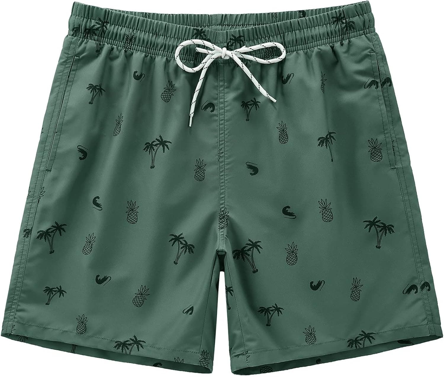 HIDBEACH Mens Swim Trunks Swimming Board Shorts Bathing Suit Quick Dry Swimwear Beach Swimsuit Funny Mesh Lining Pockets