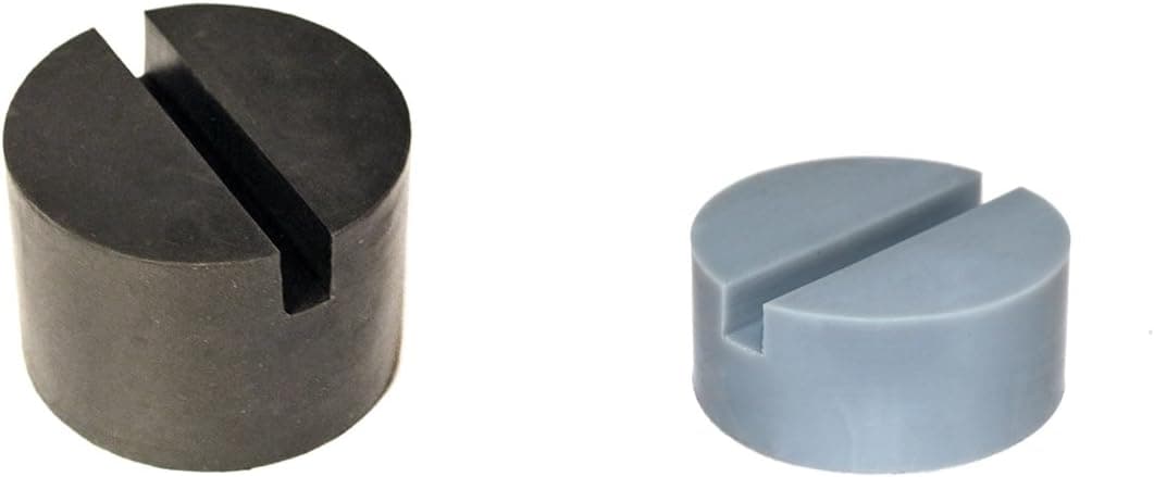 Assorted Sizes Slotted Universal Rubber Jack Pad Frame Rail Protector - Combo Pack (1 Small, 1 Large)