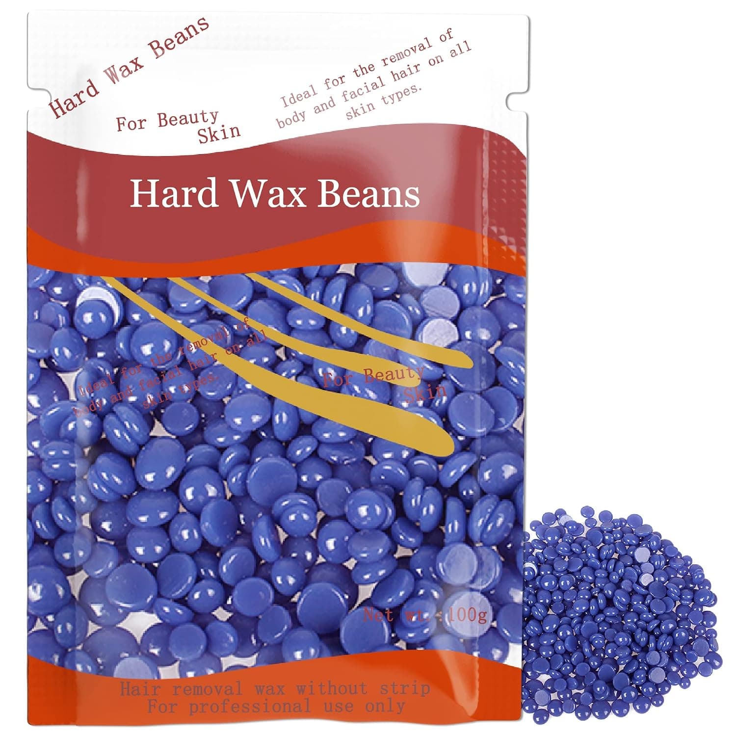 SULLMAR Wax Beads,Wax Beads，Hard Wax Beads, Wax for Painless Hair Removal Includes Hard Wax Beads (3.5 oz Hard Wax Beads)