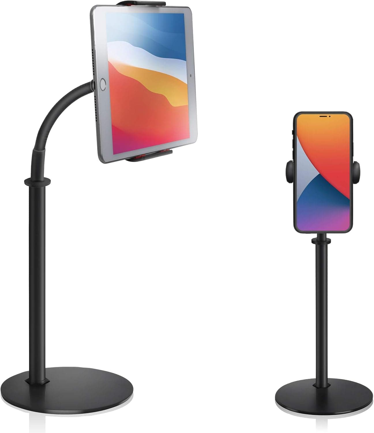 HIBORI Tablet Stand Desk Ipad Stand Angle Adjustable Phone Stand, Universal Desktop iPad Holder Stand Tablet Stand Compatible with 3.5"-10.5" Phone, iPad, Samsung, Nintendo Switch, Kindle