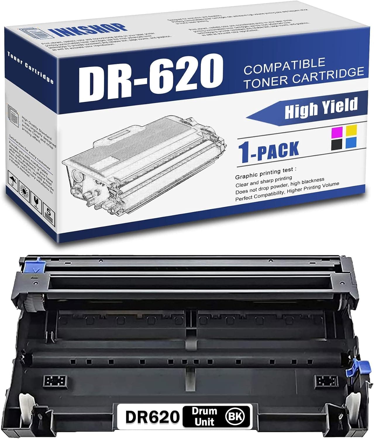 DR620 Compatible DR-620 Black Drum Unit Replacement for Brother DR-620 HL-5240 HL-5250DN MFC-8370 MFC-8460N DCP-8060 Toner.(1 Pack)