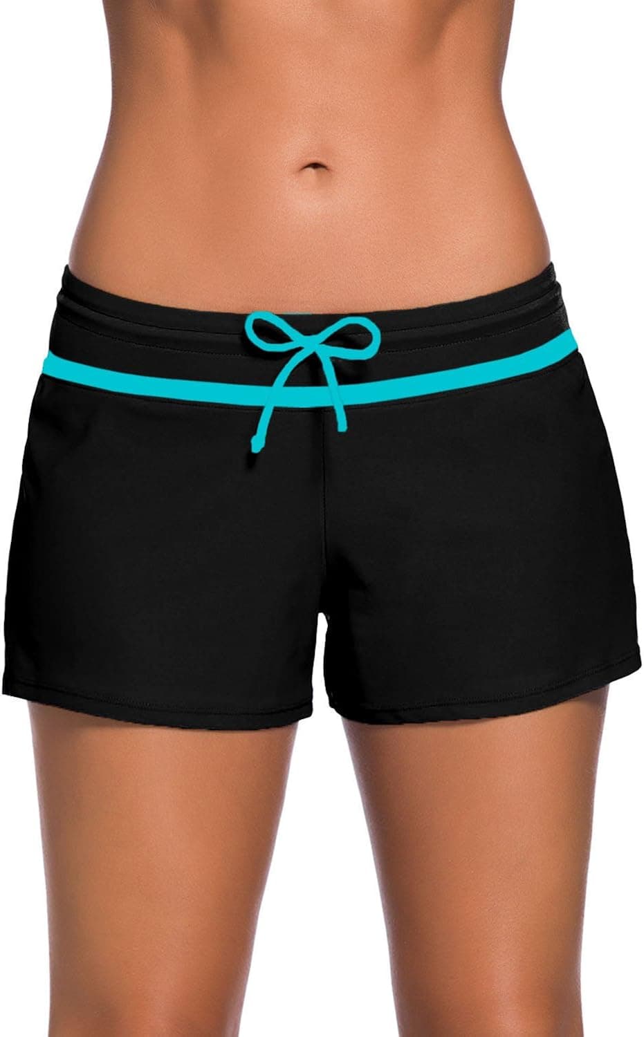 FIYOTE Women Sports Summer Bottom Slit Swim Beach Board Shorts