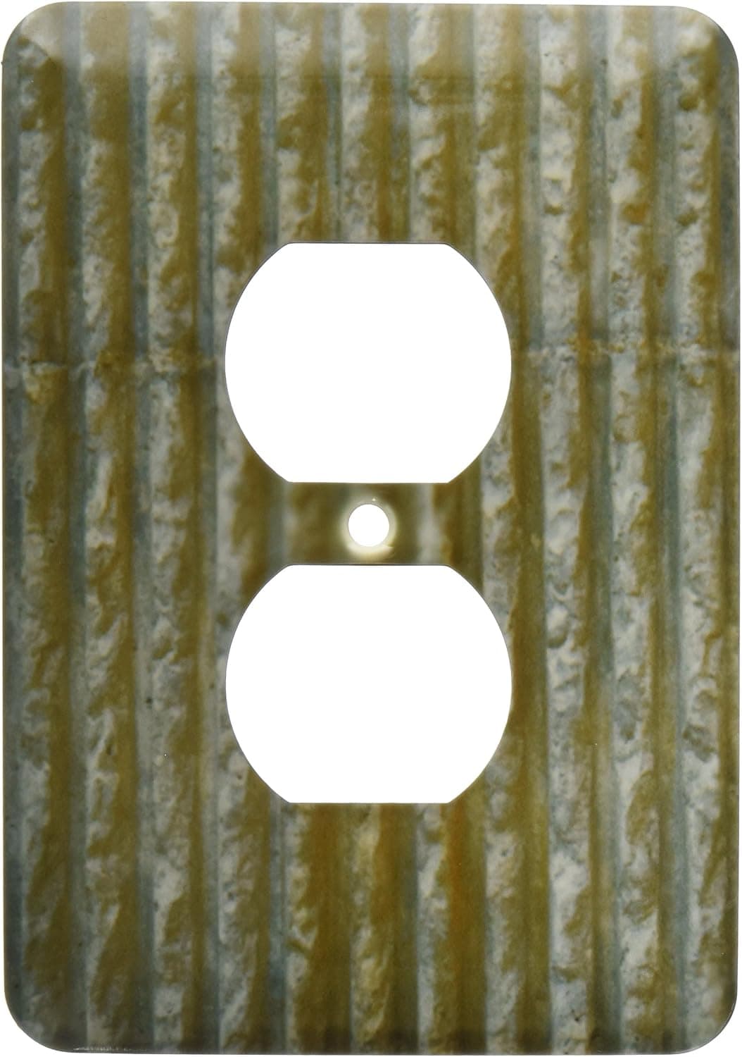3dRose lsp_45028_6 Corrugated Metal Outlet Cover
