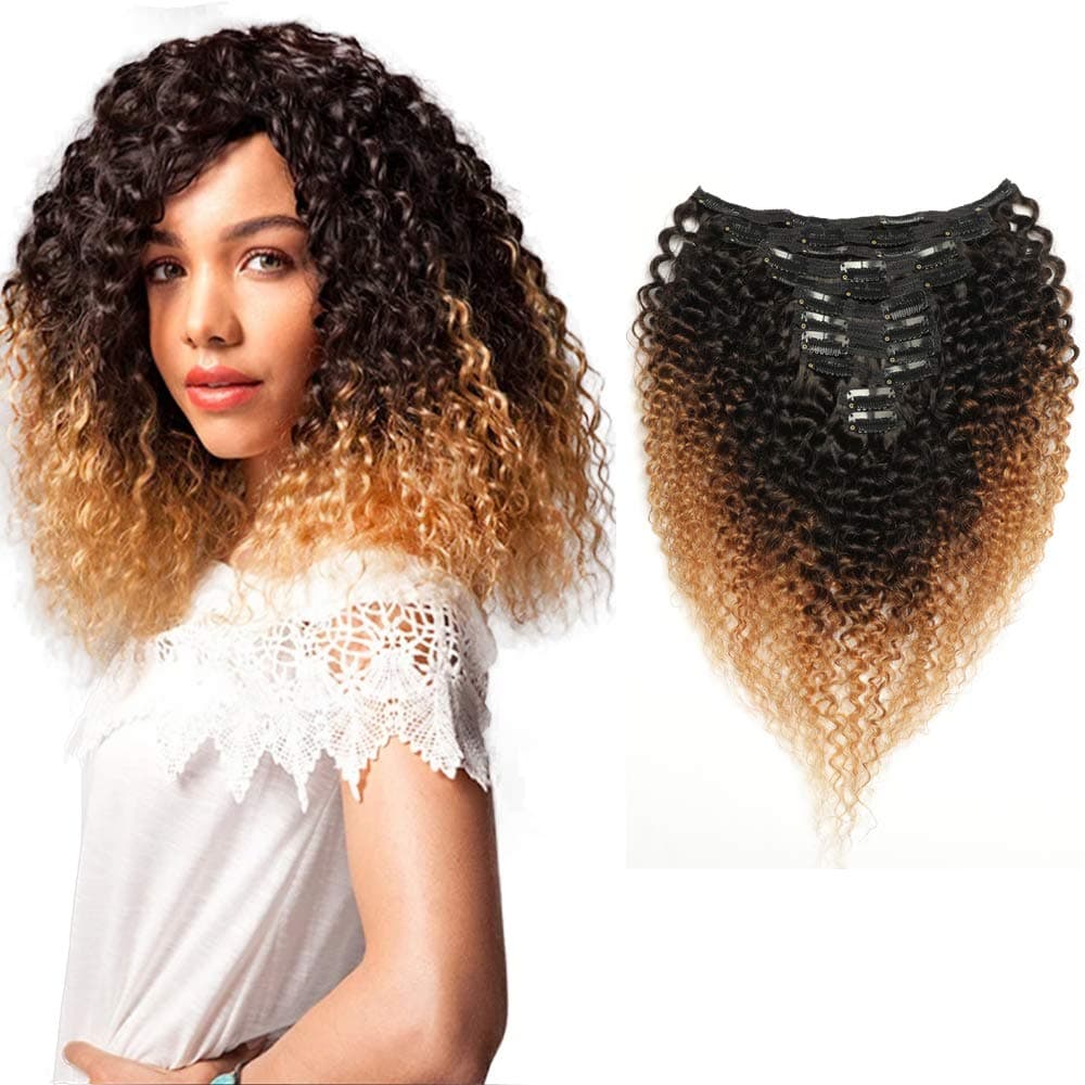 Kinky Curly Clip in Hair Extensions Human Hair