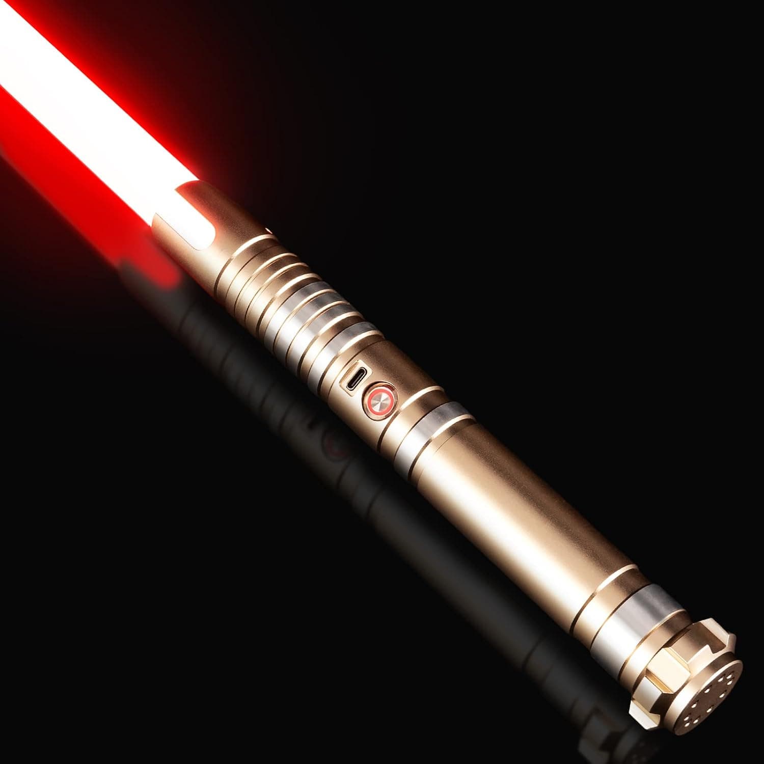 DAMIENSABER Smooth Swing Light Saber, Sensitive Motion Control Light Saber with Realistic 12 Sound Fonts Infinite Color Changing 16 RGB, Heavy Dueling Light Saber for Adults, Rechargeable