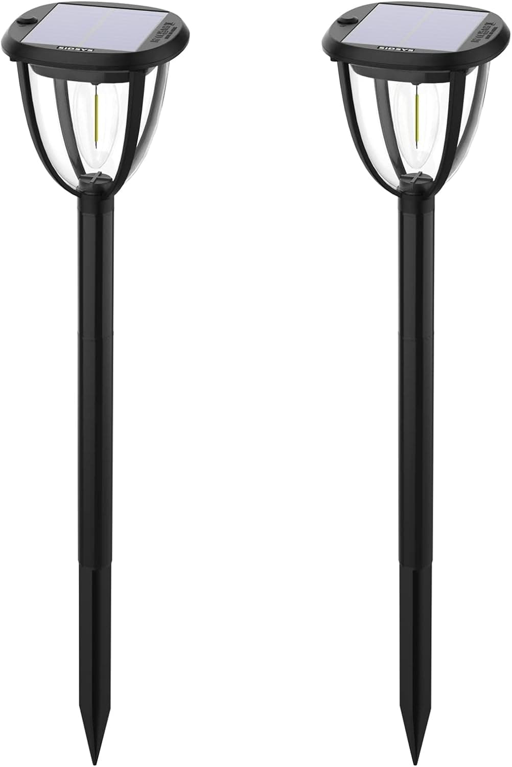 SIDSYS Outdoor Solar Lights for Yard, Classic Retro Solar Outdoor Lights, 600LM High Bright Solar Garden Lights, IP65 Waterproof Solar Powered Pathway Lights 2 Pack