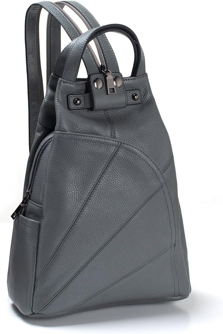 Bebamour Women Backpack Purse, Shoulders Bag Lightweight School PU Leather with Adjustable Shoulder Strap,grey