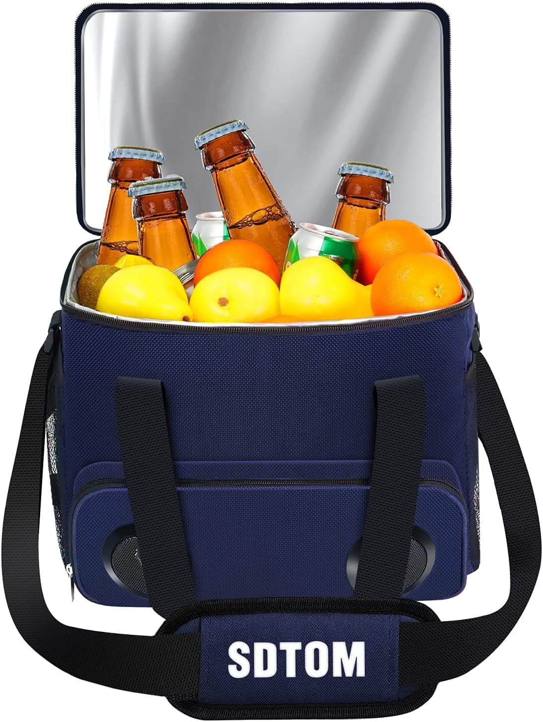 Cooler Bag with Bluetooth Speaker Insulated Soft-Sided Coolers 24L (40-Can)- Leakproof Cooler Tote Bag for Beach Camping Picnic BBQ Party Travel Cool Ice Beer Pack