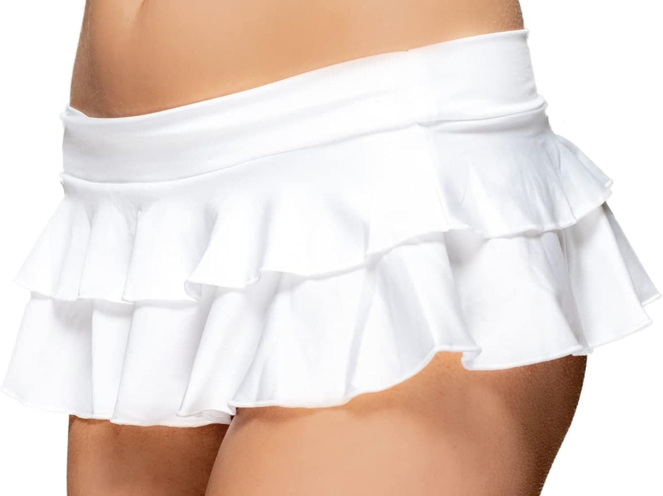 Pin Up Doll Women's Flirty Double Layered Ruffle Mini Skirt