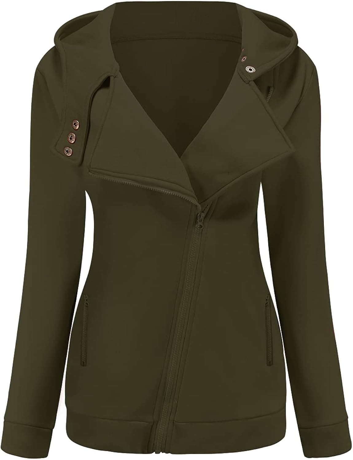 Sopliagon Women Zip Up Hoodie Sweatshirt Long Sleeve Fleece Hooded Jacket Coat