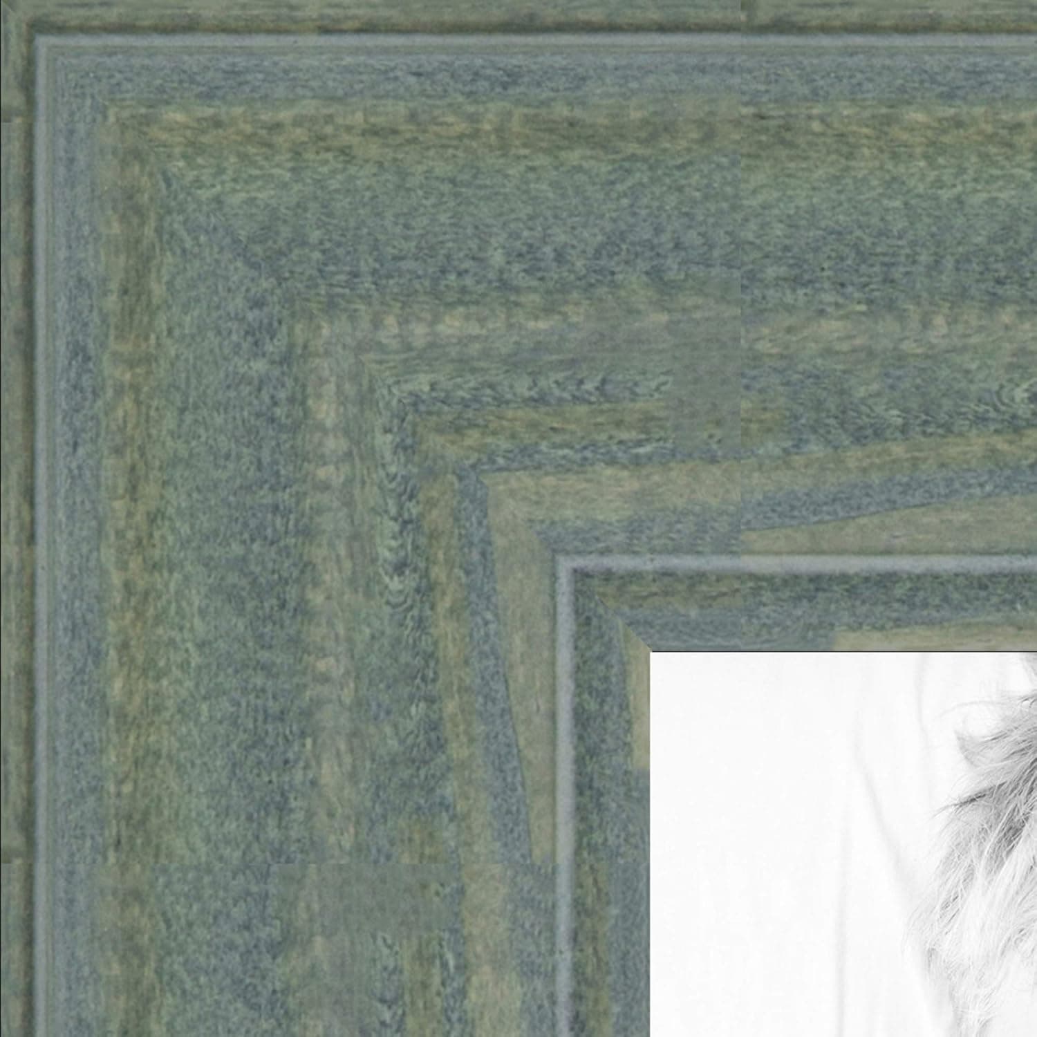 ArtToFrames 12x22 inch Palm Green Barnwood Frame Wood Picture Frame, 2WOM0066-56673-YGRN-12x22