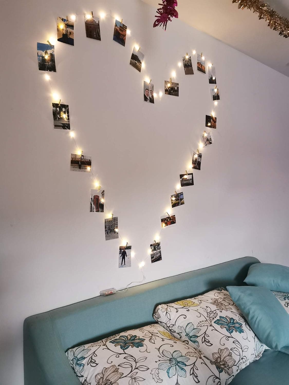 O'LITSTR Photo Clips String Lights Battery Light 50 LED Warm White Fairy String Lights with 50 Clips for Hanging Picture & Photo-Indoor Gift Bedroom Wall Decor Christmas Holiday Wedding Decoration