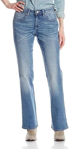 Wrangler Women's Aura Instantly Slimming Mid Rise Boot Cut Jean (Dc)