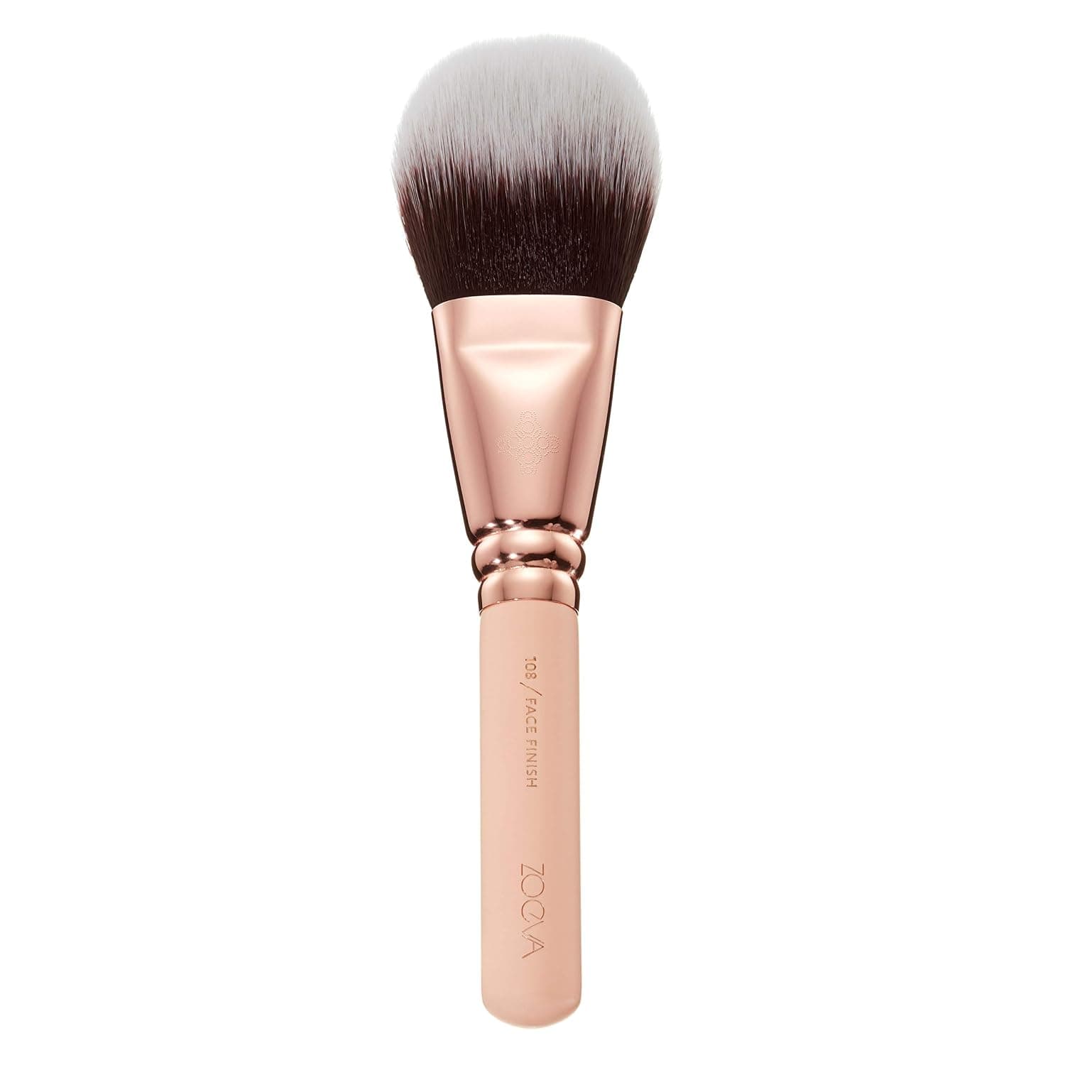 ZOEVA 108 Pure Synthetic Face Finish Makeup Brush (Rose Golden Vol. 2) - Powder Brush, Foundation, Bronzer Brush, Vegan, Tapered Brush