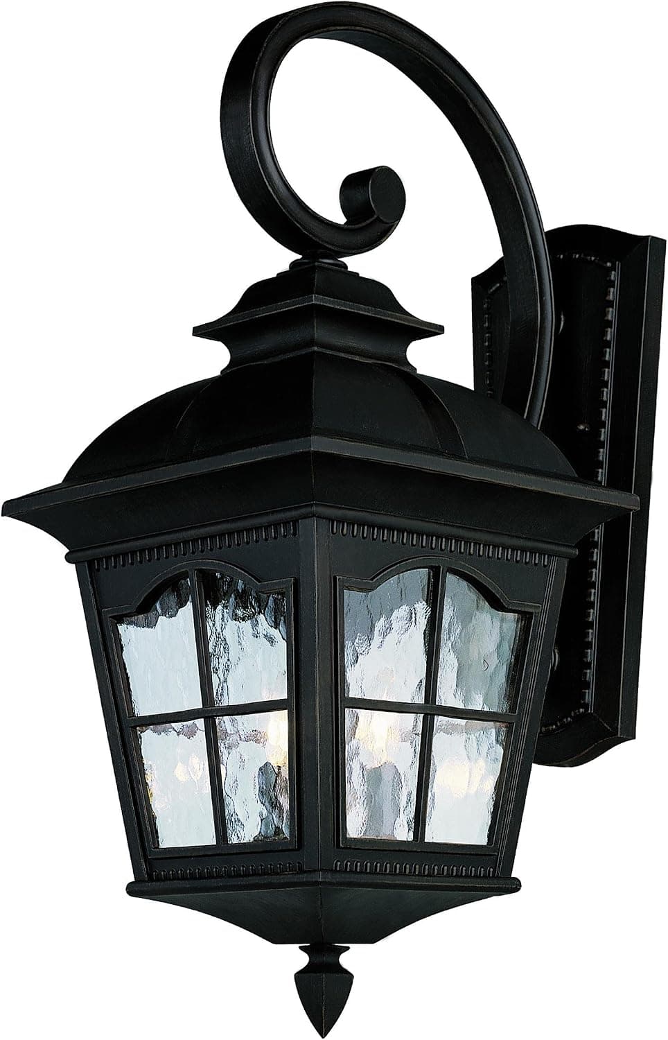 Trans Globe Lighting TG5424 BK Traditional Four Wall Lantern Outdoor-Post-Lights, Black