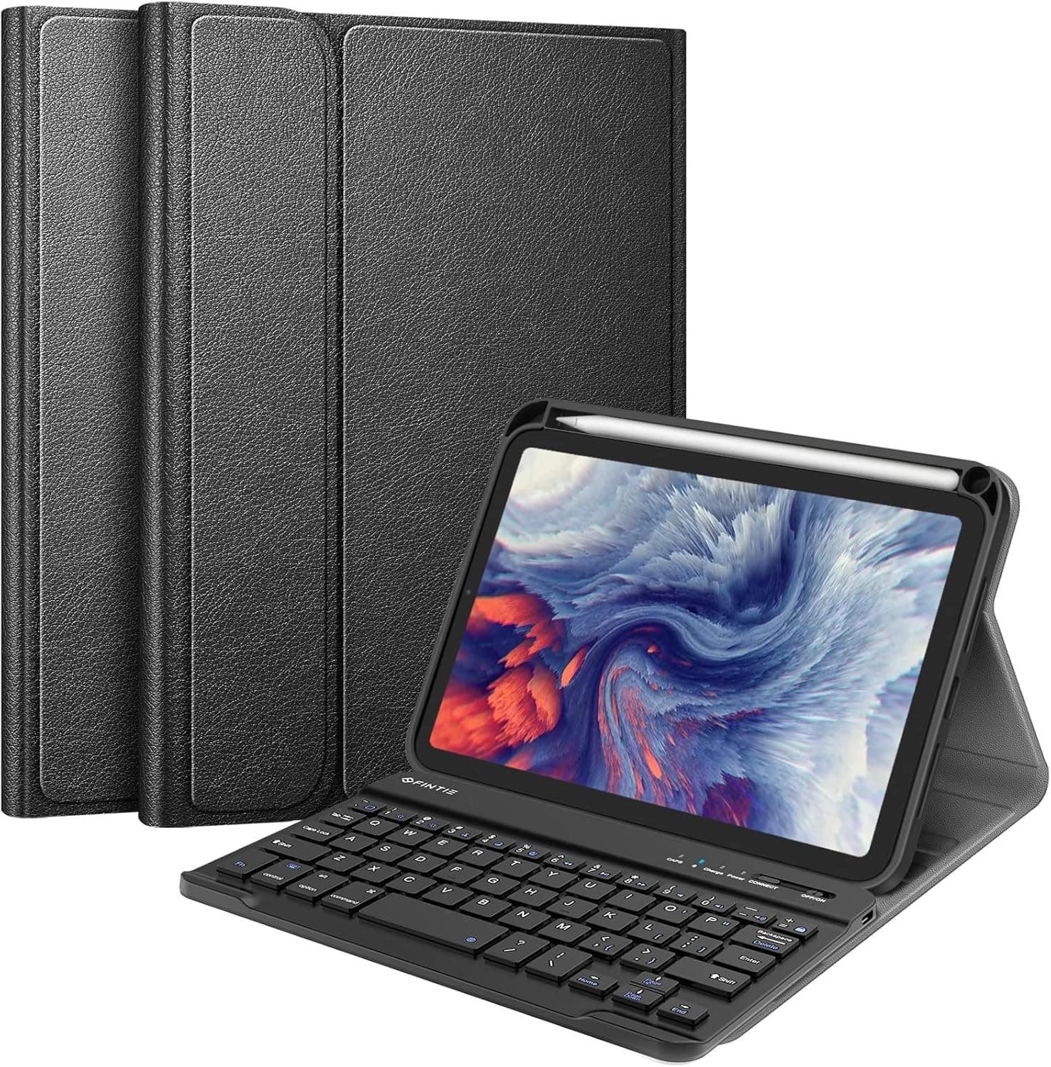 Fintie Keyboard Case for iPad Mini 6 2021 (8.3 Inch), Soft TPU Back Cover with Pencil Holder & Magnetically Detachable Wireless Bluetooth Keyboard for iPad Mini 6th Generation, Black
