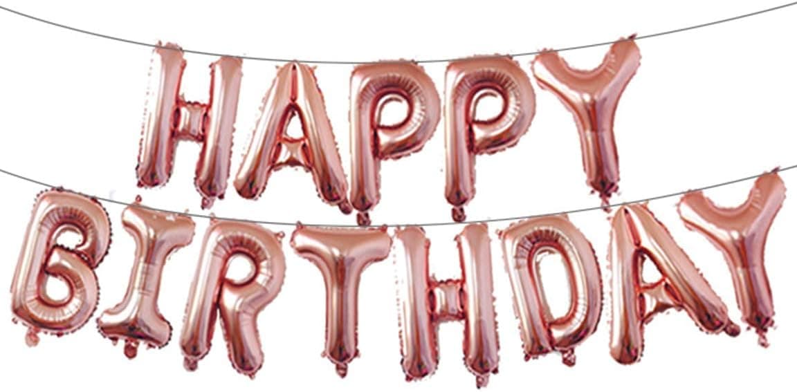 Rose Gold Happy Birthday Balloons Birthday Party Decorations and Supplies(happy birthday)