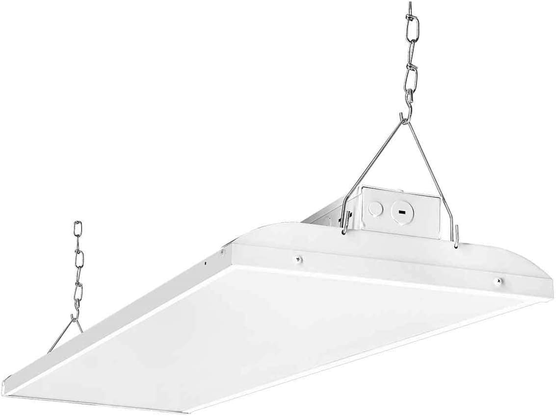 ZJOJO Linear LED High Bay Light 4FT, 321W 45000lm 0-10V dimmable 5000K Daylight [800-1000W Fluorescent Equiv.] Motion Sensor Optional, Indoor Commercial Warehouse Area Light for 321W 1pack