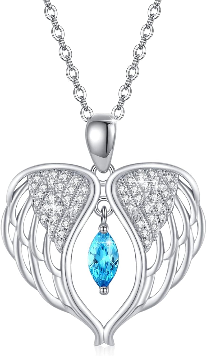 TUGHRA Heart Necklace S925 Sterling Silver Heart Pendant Necklaces Jewelry Gifts for Women Teen Girls Mum Girlfriends Birthday Gift
