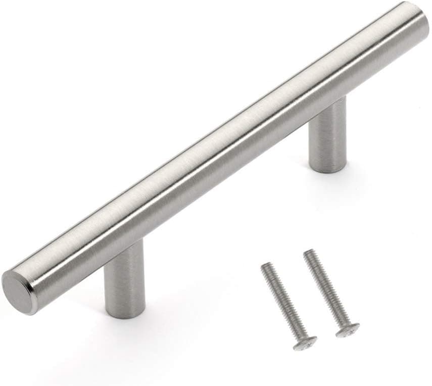 Boshen Kitchen Cabinet Handles Knobs and Pulls for Cupboards T Bar Handle Pull Furniture Hardware 2" 4" 5" 6" 8" 10" 12" Available Stainless Steel, 10/25 Pack