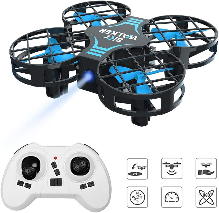 Mini UFO Quadcopter Drone 2.4G 4CH 6Axis Gyro Headless Mode Remote Control RC Quadcopter RTF Mode for Beginners（Blue）
