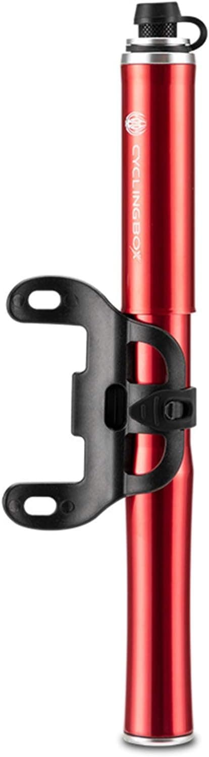 Pump Bike, Portable Mini Bicycle Pump, Bike Pumps with Glueless Puncture Repair & Mount Kit, Fits Presta & Schrader for Road/Mountain & BMX Bikes, 120 PSI High Pressure, Fast Tire Inflation (Red)