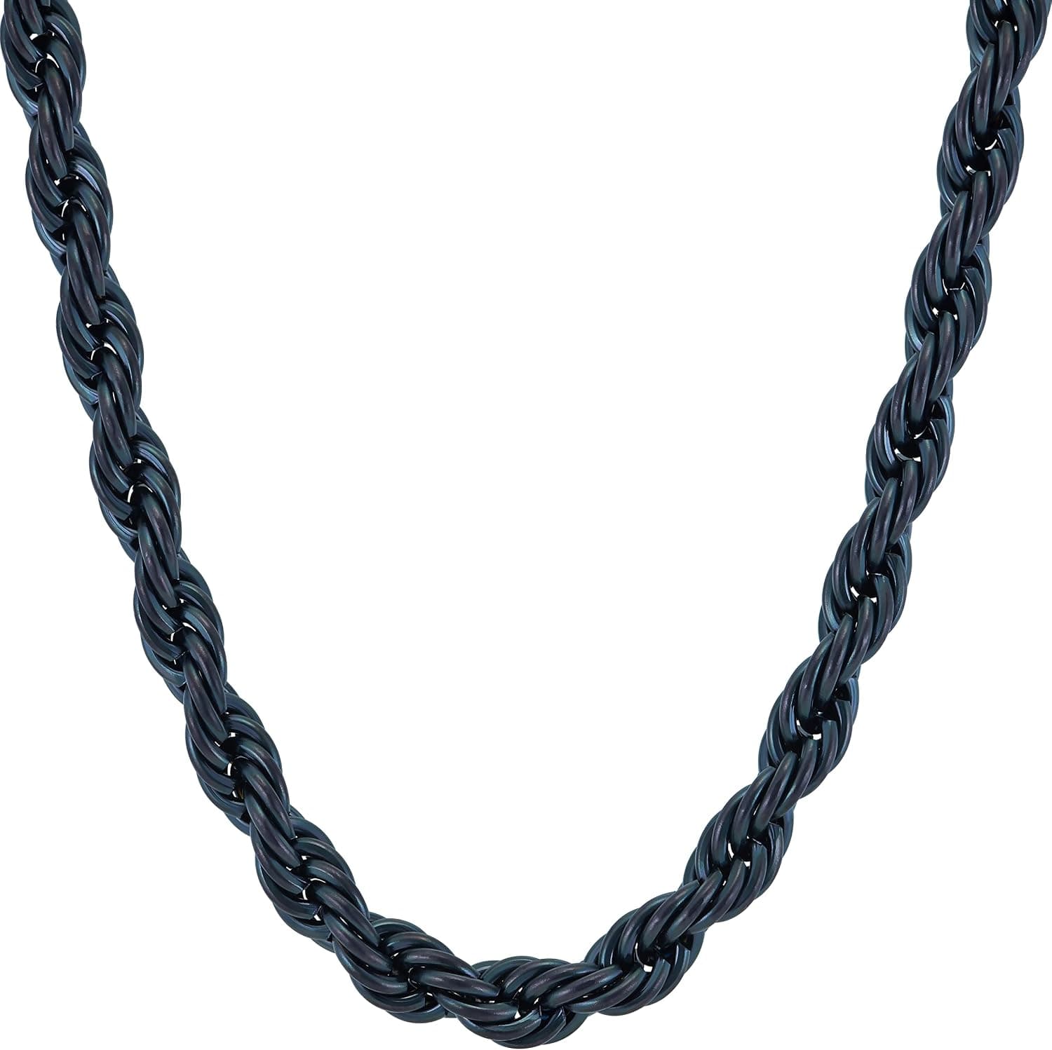 LIFETIME JEWELRY 6mm Rope Chain Necklace for Women and Men 24k Real Gold Plated