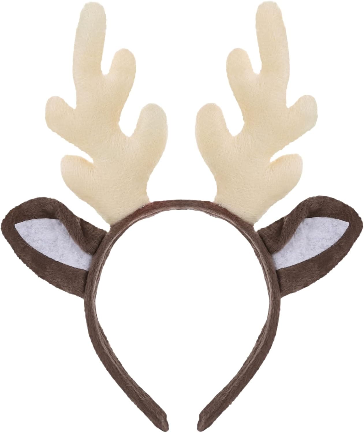Lusofie Christmas Reindeer Antler Hair Hoop Christmas Elk Headband Headwear Glitter Reindeer Hair Hoop for Xmas Holiday Party Supplies