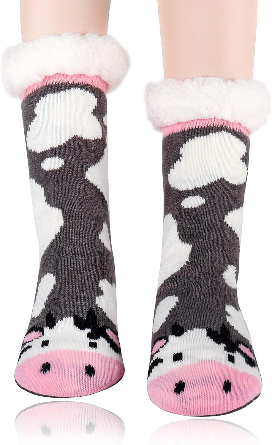 Moyel Socks for Women, Slipper Sock Cozy Warm Winter Fuzzy Socks Gifts for Women