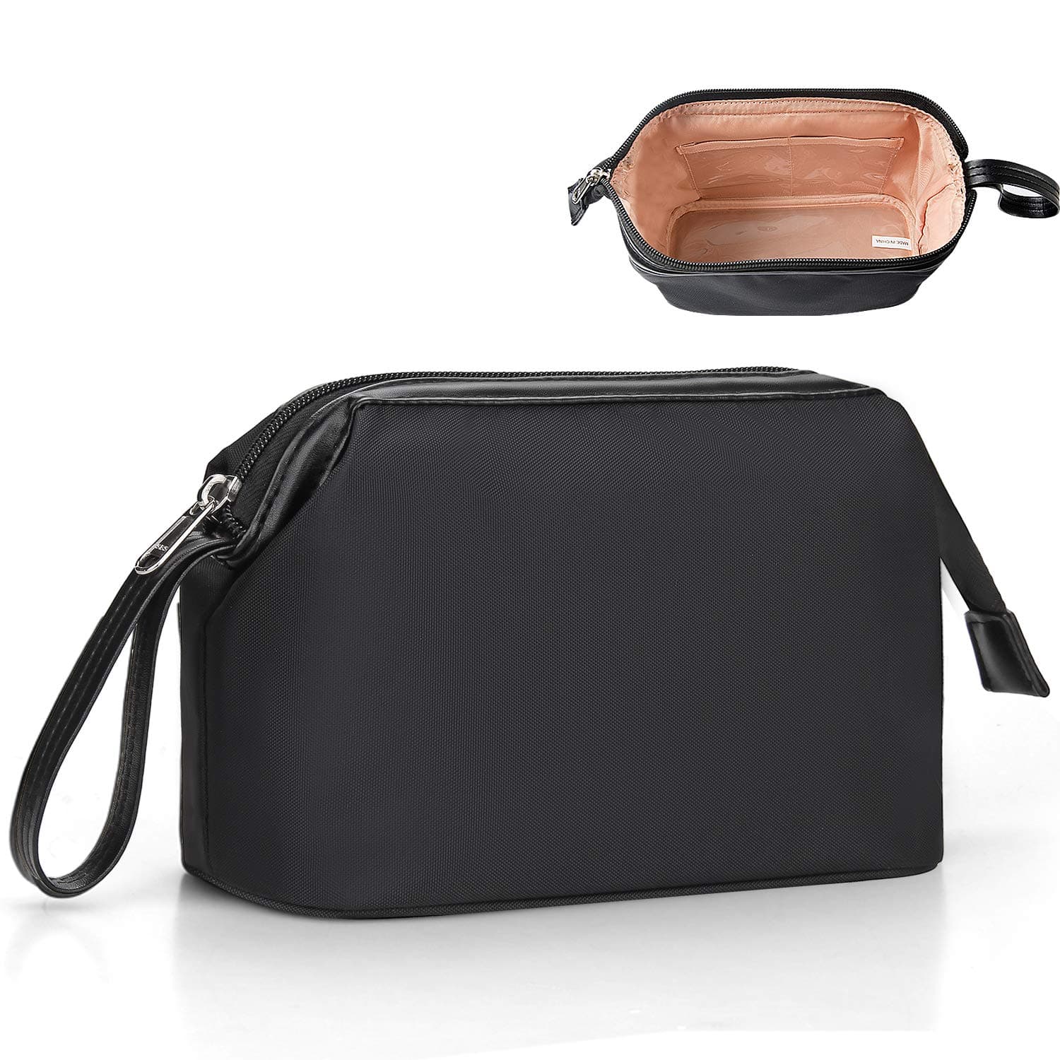 OCHEAL Travel Makeup Bag,Cosmetic Bags for Women,Large Capacity Portable Cosmetic bag Storage Organizer for Purse Everyday Use -Black