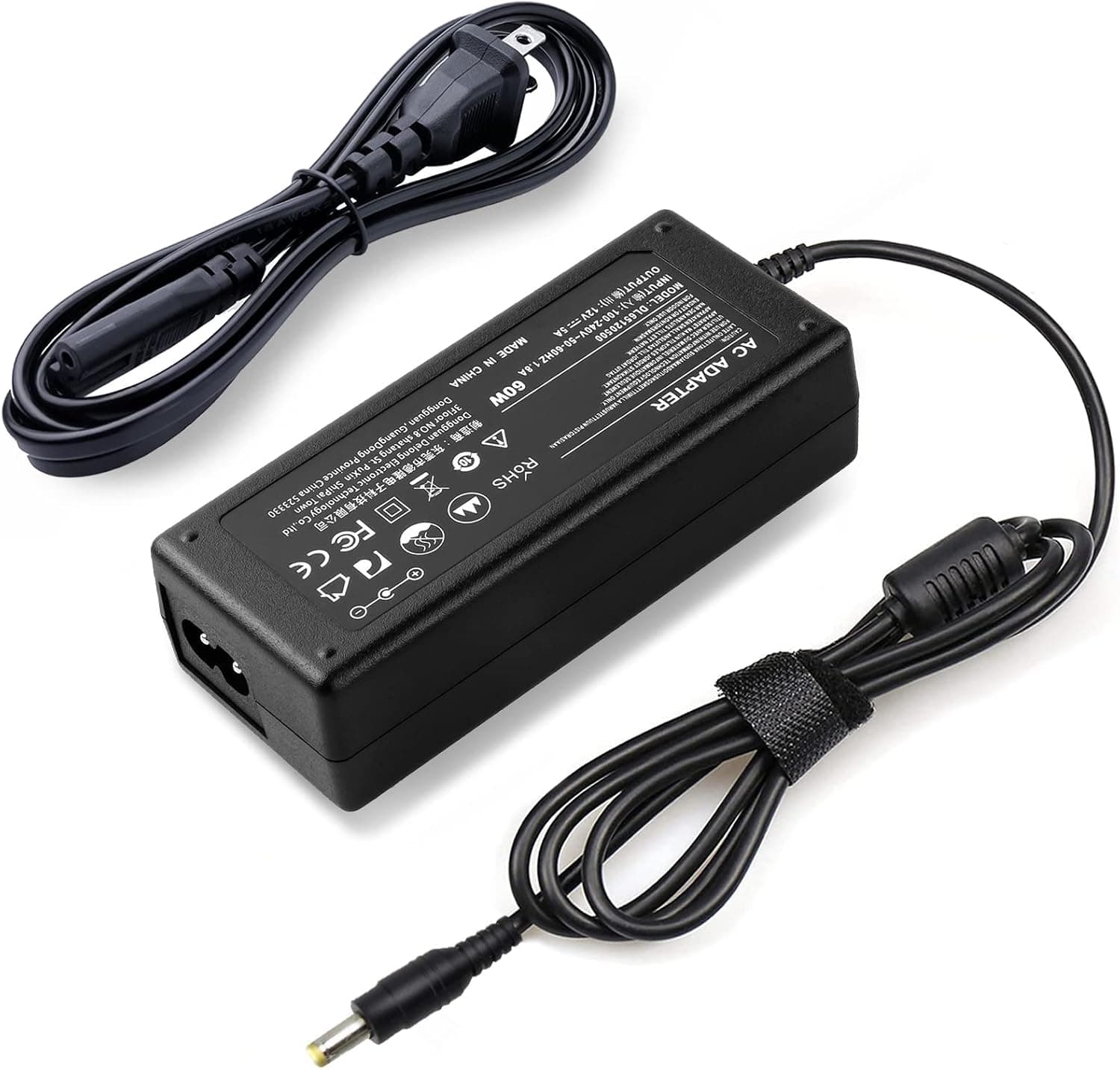 12V Ac Dc Adapter Power Cord for Insignia 19" 20" 24" 28" 32" LED HDTV HD TV NS-32D312NA15, NS-32D220NA16, AY060A-ZF122, NS-24ED310NA15, NS-19E310A13 NS NS-24E200NA14 NS-32D420NA16 Power Supply Cord