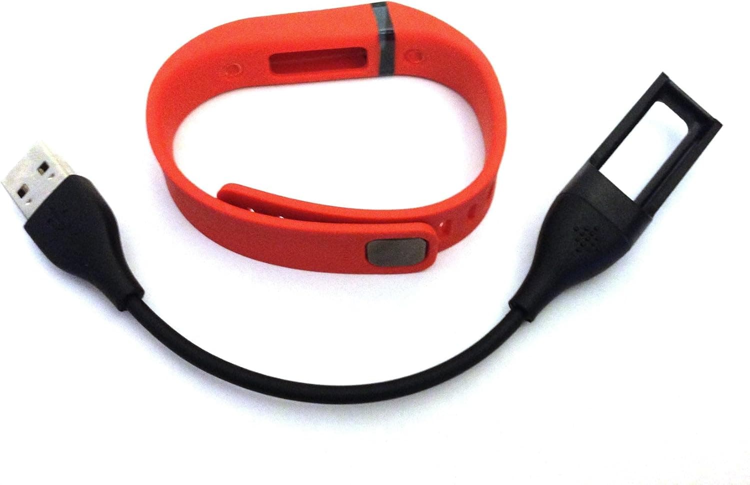 1pc Large L Red (Tangerine) Replacement Band + 1pc Charging Cable + 1pc Clasp for Fitbit FLEX Only /No tracker/ Wireless Activity Bracelet Sport Wristband Fit Bit Flex Bracelet Sport Arm Band Armband