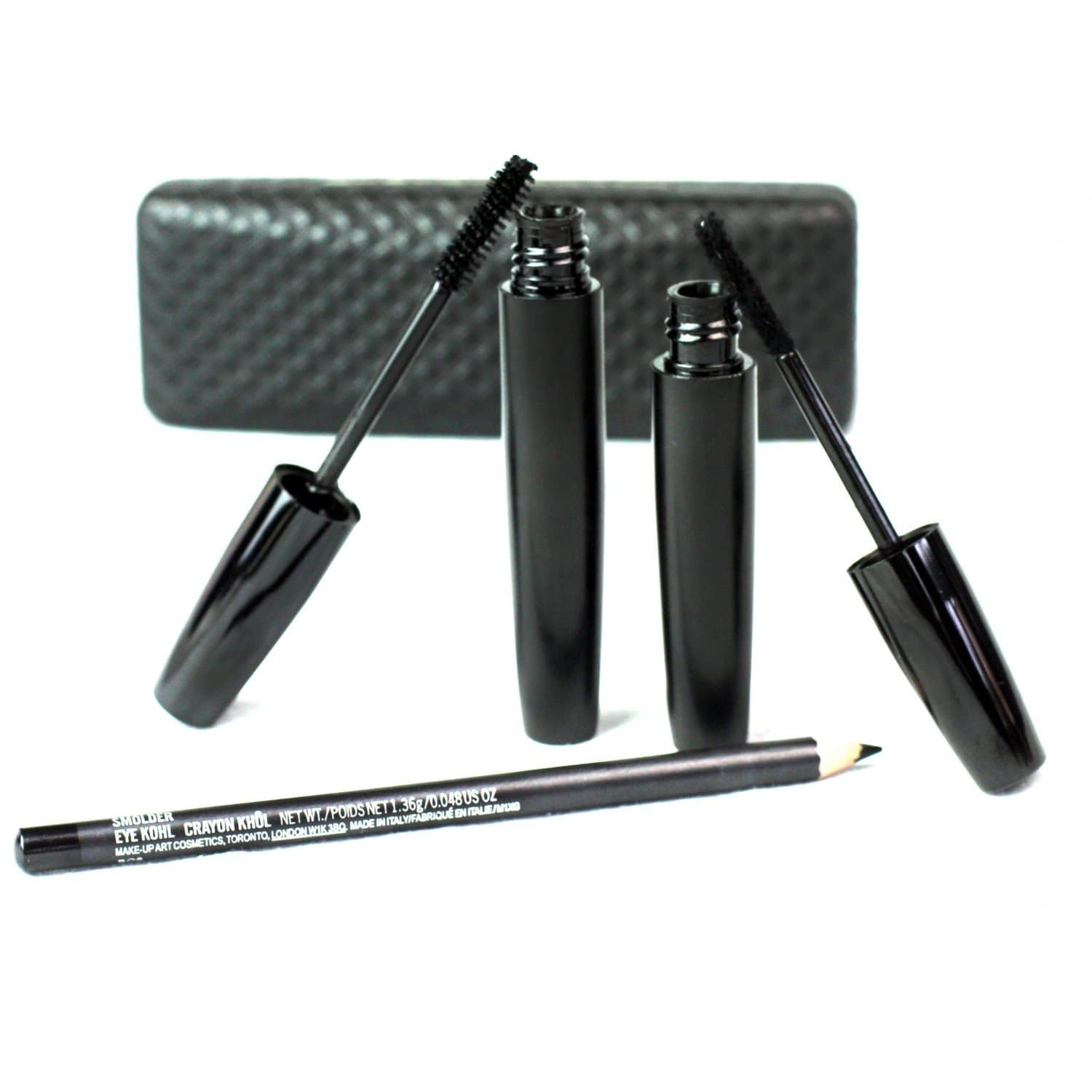 3D Fibre Lash Mascara With Smolder Kohl Anti Smudge Eyeliner By EVBT, 300x False Lash Effect. A Superior Alternative To The Leading Brand.With Natural Green Tea