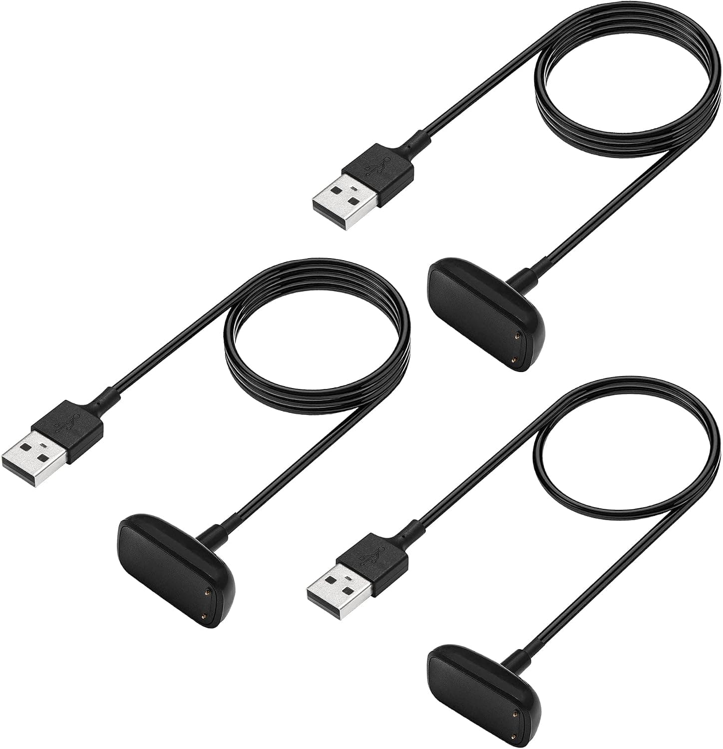 3Pack Charger Cable for Fitbit Luxe,Charging Fast USB Replacement Cord Accessory Compatible with Fitbit Luxe/Fitbit Charger 5,Pack of 3(3.3 ft/3.3 ft/1.6 ft)