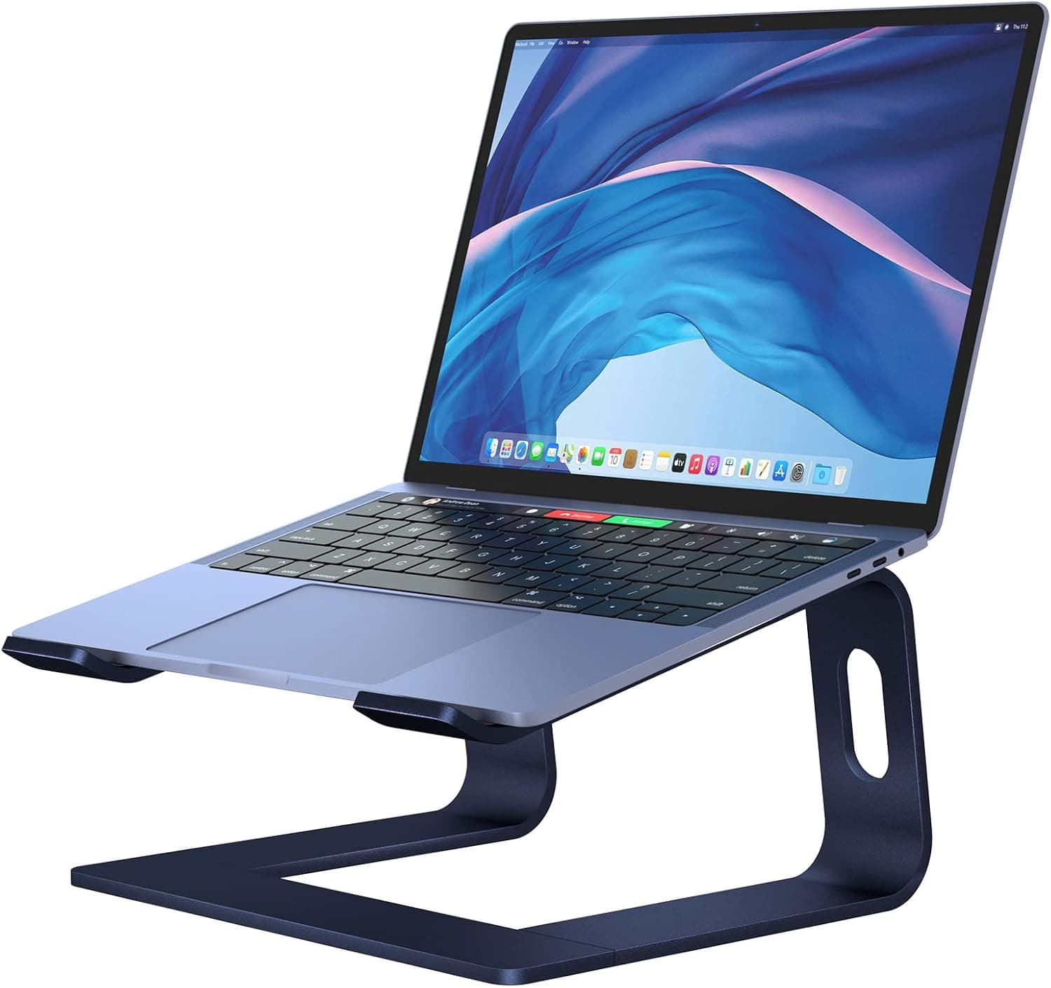 Nulaxy Laptop Stand, Ergonomic Aluminum Laptop Computer Stand, Detachable Laptop Riser Notebook Holder Stand Compatible with MacBook Air Pro, Dell XPS, HP, Lenovo More 10-15.6” Laptops (G-Blue)