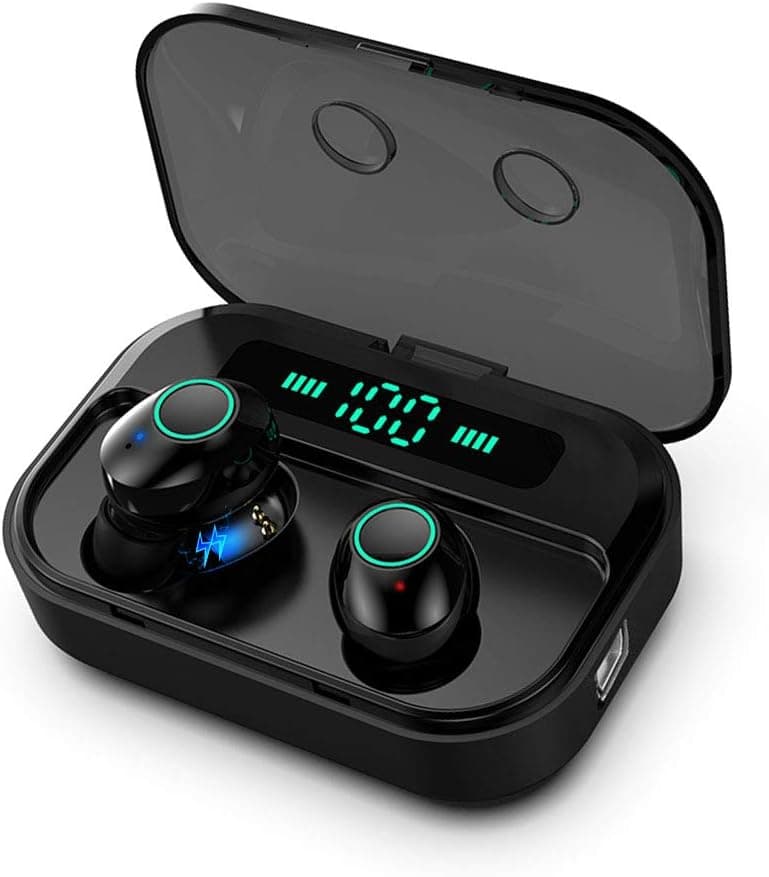 ZRHEART True Wireless Earbuds Bluetooth 5.0 HiFi Stereo Bluetooth Earphone Wireless Mic Bluetooth Earbud Binaural Calls, Waterproof Bluetooth Headphones with Charging Case