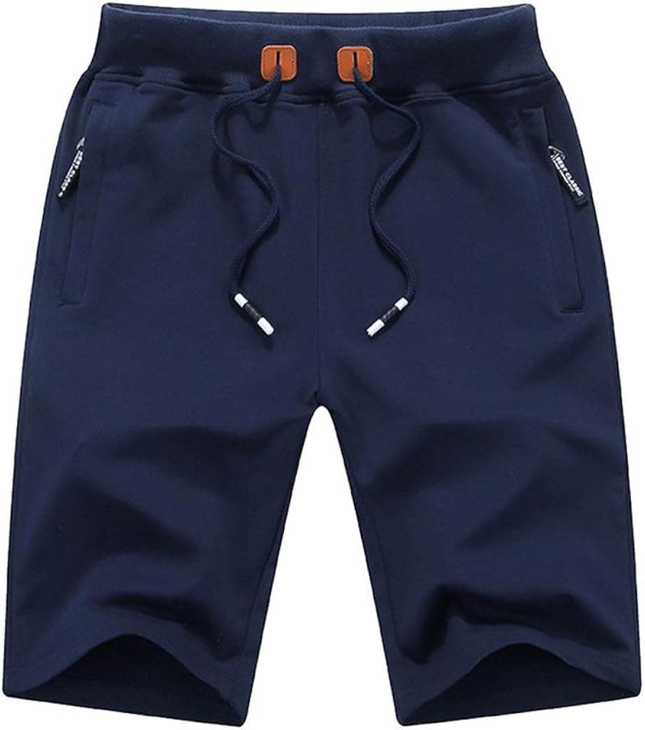 WUAI Men's Casual Slim Fit Fashion Outdoors Pocket Beach Cargo Work Summer Beach Shorts Blue