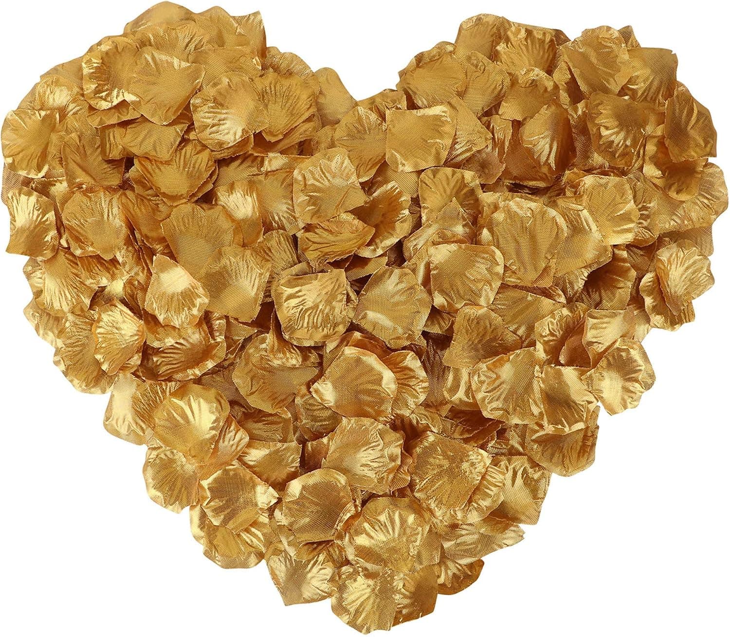 YoungLove 1000 Pieces Gold Rose Petals Artificial Fake Rose Petals Wedding Party Decorations, Gold