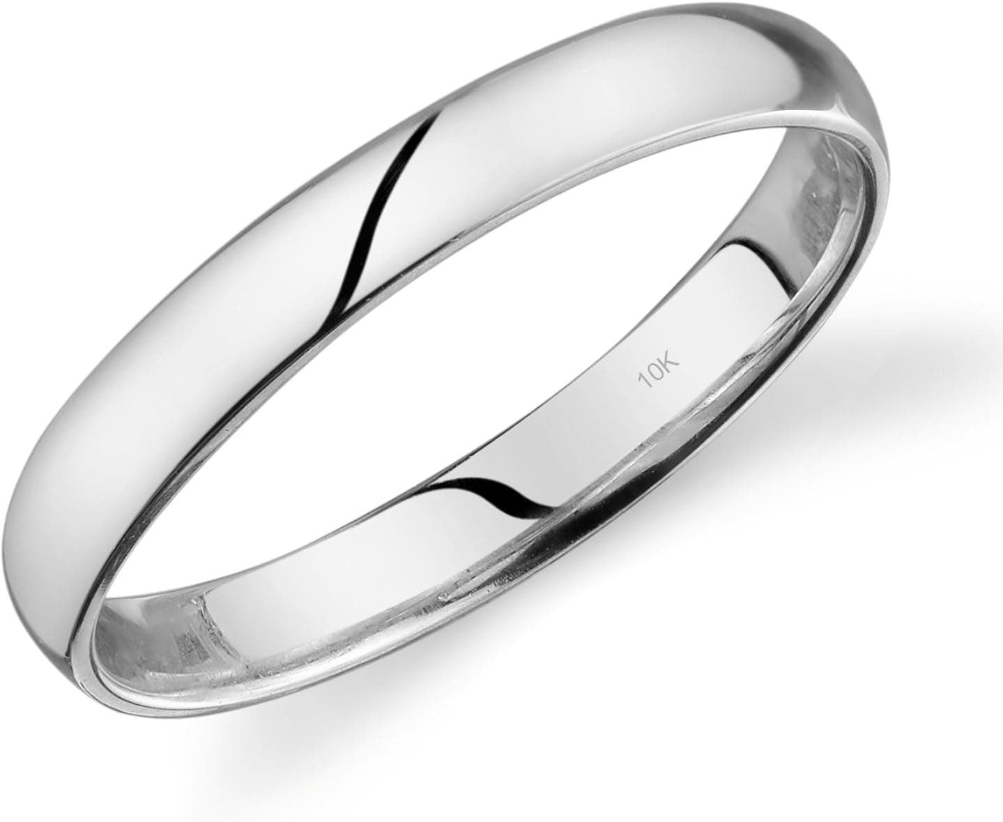 Tesori & Co 10k Yellow or White or Rose Gold Light Comfort Fit 3mm Wedding Band