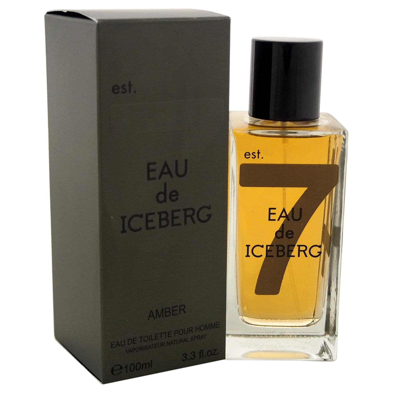 Iceberg Men's Eau de Toilette Spray, Amber, 3.3 Ounce
