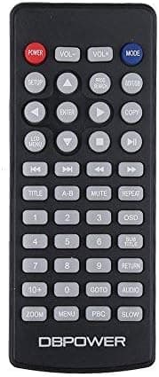 Remote Control for DBPOWER 9.5", 10.5" and 14" Portable DVD Players