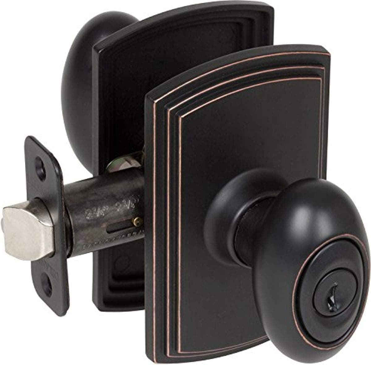 Delaney Hardware 100T-CN-US10BE Keyed Entrance Canova Door Knob, Edge Oil Rubbed Bronze