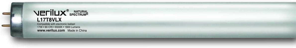 Verilux L17T8VLX Full Spectrum 17 Watt 48" Energy Efficient LED Tubes - 4 Pack | Grow Light, Seed Starting, Office, Workshop Lighting