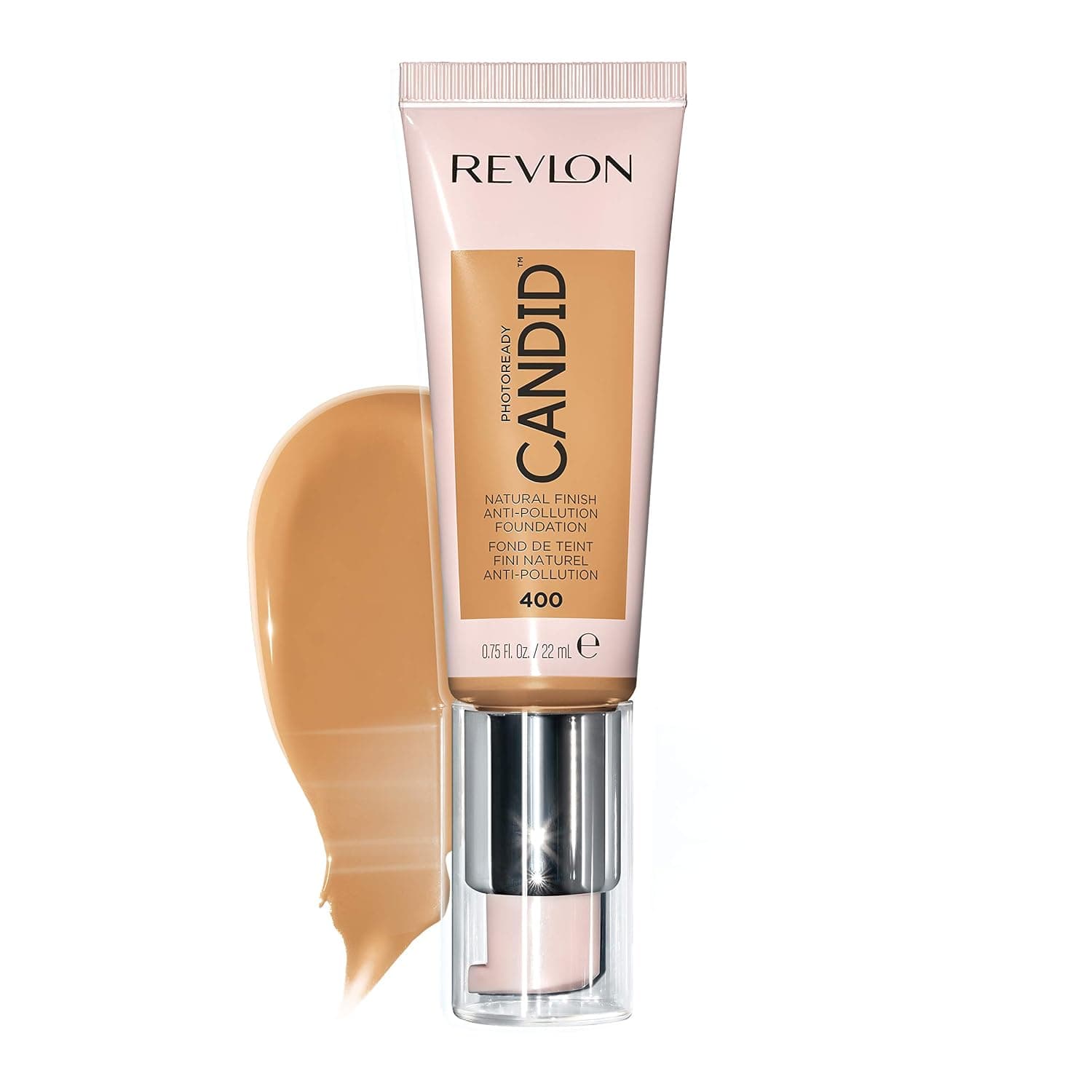Revlon PhotoReady Candid Natural Finish Foundation, with Anti-Pollution, Antioxidant, Anti-Blue Light Ingredients, 400 Macadamia, 0.75 fl. oz.