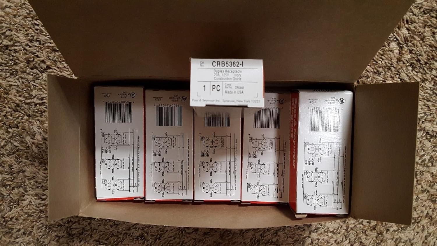PASS & SEYMOUR CRB5362-I DPLX Receptacle