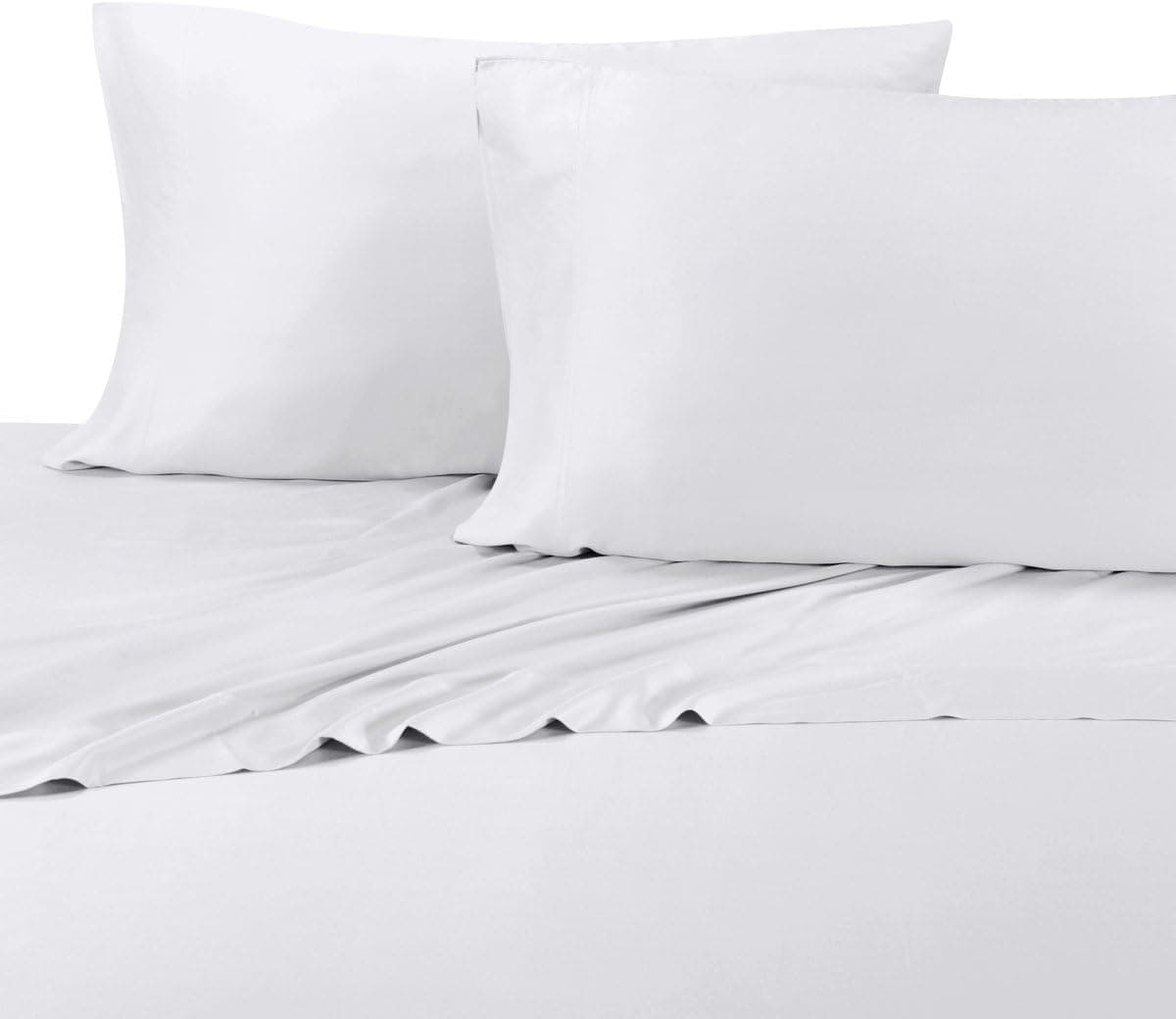 Tencel Eucalyptus ABRIPEDIC Soft & Cool Sheets Luxurious & Breathable Made from Sustainable 100% Tencel Fiber from Eucalyptus Trees, fits up to 18" deep Mattress (White, King)